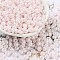 Glass Seed Beads, Opaque Colours Luster, Round, Lavender Blush, 5~5.5x3~3.5mm, Hole: 1.5~1.6mm, about 77pcs/10g