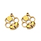 304 Stainless Steel Enamel Pendants, Honeycomb with Bees Charm, Golden, Ion Plating(IP), Yellow, 17x14x1.5mm, Hole: 1.2mm