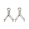 304 Stainless Steel Pendant Bail, Y-Shaped, Stainless Steel Color, 13.5x9x2mm, Hole: 1.6mm