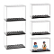 OLYCRAFT 6Pcs Stackable Mini figure Display Box 3.8x1.9x2.7 Inch Collection Minifigure Storage Plastic Minifigure Display Case with Black Base Clear Display Case for Minifigure