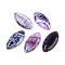 Dyed Natural Crackle Agate Cabochons, Horse Eye, Medium Orchid, 40x20x7mm