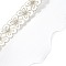 Polyester Lace Trim Ribbon, Clothing Accessories, Butterfly, White, 4-1/4 inch(107mm)