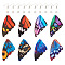 DIY Butterfly Wing Earring Makint Kit, Imitation Leather Big Pendants, Brass Earring Hook & Jump Rind, Mixed Color, 56Pcs/bag
