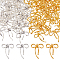 100Pcs 2 Colors Tibetan Style Alloy Pendants, Bowknot Charms, Antique Silver & Golden, 25x20.5x3.5mm, Hole: 1mm, 50pcs/color