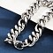 304 Stainless Steel Cuban Link Chain Bracelets for Women Men, Stainless Steel Color, 8-7/8 inch(22.5cm)