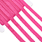Chinlon Wavy Edge Elastic Band, Flat, Garment Accessories, Fuchsia, 10x1mm