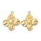 Ion Plating(IP) 316L Surgical Stainless Steel Pendants, Flower Charm, Real 18K Gold Plated, 21x18x2mm, Hole: 1.8mm