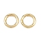 Brass Spring Gate Rings, Ring, Rack Plating, Long-Lasting Plated, Lead Free & Cadmium Free, Real 18K Gold Plated, 12x2mm, Inner Diameter: 7.5mm