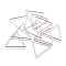 Brass Linking Rings, Triangle, Platinum, 28x31.6x1.2mm