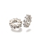 Brass Micro Pave Clear Cubic Zirconia Beads, Rack Plating, Long-Lasting Plated, Lead Free & Cadmium Free, Flat Round, Platinum, 6.5x2mm, Hole: 2.5mm