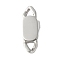 316 Surgical Stainless Steel Bayonet Clasps, Stainless Steel Color, 40x14.5x4mm, Hole: 6x5.5mm