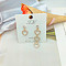Alloy Rhinestone Stud Earrings, with 925 Sterling Silver Pins, Golden, Heart