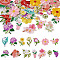 36Pcs Polyester Embroidery Cloth Iron On/Sew On Patches, Costume Accessories, Appliques, Flower, Mixed Color, 19.5~48.5x19.5~56.5x1.5mm