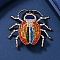 Beatles Alloy Rhinestone Brooches for Backpack Clothes, Colorful, 50x54mm