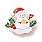 Christmas Enamel Pins, Alloy Lapel Pins for Backpack Clothes, Snowman, 35x40mm