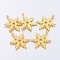 Christmas Snowflake Tibetan Style Alloy Pendants, Lead Free and Cadmium Free, Golden, 23x17.5mm, Hole: 1.5mm
