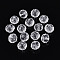 Baking Painted Transparent Glass Beads, Rondelle, Faceted, Clear, 9.5~10x7.5~8mm, Hole: 1.6mm