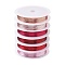 6 Rolls 6 Colors Round Copper Wire Set for Jewelry Making, Mixed Color, 0.4mm, 26 Gauge, about 32.81 Feet(10m)/roll, 1 roll/color
