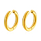Elegant Stainless Steel Hoop Earrings, Golden