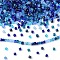 500Pcs Cube Glass Beads, Faceted, Mixed Styles , Blue, 4x4x4mm, 500pcs/set