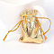 Organza Bags, Rectangle, Gold, 16x11cm