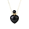 Natural Black Onyx(Dyed & Heated) Perfume Bottle Pendant Necklace, Aromatherapy Essential Oil Bottle Necklace with Stainless Steel Chain Finding, 24.02 inch(61cm)