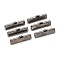 Iron Ribbon Crimp Ends, Gunmetal, 8x25mm, Hole: 1.6mm