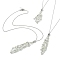 3Pcs 3 Style Brass Macrame Pouch Empty Stone Holder for Pendant Necklaces Making, with 304 Stainless Steel Cable Chains, Platinum, 20.47 inch(52cm), 1Pc/style