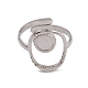 304 кольцо из полой овальной манжеты из нержавеющей стали RJEW-G285-19P-2