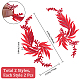 GORGECRAFT 4Pcs 2 Styles Red Leaves Iron On Patch Embroidered Patches Leaf Embroidery Applique Wedding Embroidery Patch for DIY Dress Jeans Clothes Garment Curtain Pillow Shoes Embellishments DIY-GF0008-58C-2
