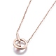 304 Stainless Steel Pendant Necklaces NJEW-E135-09RG-3