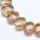 Electroplate Glass Beads Strands EGLA-F137-FR04-3