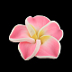 Plumeria hecha a mano de arcilla polimérica flor 3D abalorios CLAY-Q192-15mm-11-1