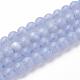 Calcédoine bleue naturelle chapelets de perles X-G-R193-02-4mm-1