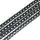 無溶接アルミ製カーブチェーン  ブラック  10.8x7.2x2mm CHA-S001-070A-1