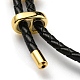 Кожаные браслеты плетеного шнура BJEW-G675-06G-16-3