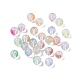 Transparent Baking Painted Glass Beads X-GLAA-P029-06-1