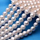 Fili di perle di perle d'acqua dolce coltivate naturali PEAR-E007-11-12mm-A-01-1