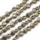 Heart Natural Pyrite Beads Strands G-I126-20-14x14mm-1