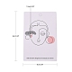 厚紙のアクセサリーディスプレイカード  吊り下げイヤリングディスプレイ用  長方形  女性の模様  ピンク  9x6x0.05cm  穴：2~5mm CDIS-H002-01A-03-3