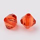 Faceted Bicone Transparent Acrylic Beads X-DBB4mm-84-2