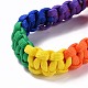 Braccialetto orgoglio arcobaleno BJEW-F419-07-2