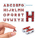 52 pz 26 lettere in lega di ciondoli per diapositive con strass ALRI-TA0001-13-2