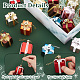 Nbeads 16 шт. 8 цвета Рождественская тема пластиковые подвесные украшения AJEW-NB0005-46-4
