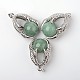 Eagle Claw Alloy Natural Green Aventurine Pendants G-L455-A15-1