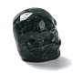 天然苔瑪瑙ビーズ  ハロウィンの頭蓋骨  11~11.5x8.5~9x11~11.5mm  穴：0.9~1mm G-C038-01G-4