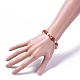 Bracelets en perles d'agate rouge naturelle / cornaline BJEW-JB04933-05-4
