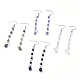 Natural Gemstone Dangle Earrings EJEW-JE02693-1