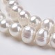 Fili di perle di perle d'acqua dolce coltivate naturali PEAR-D187-08-3