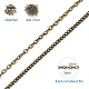 PandaHall Iron Twisted Curb Link Cable Chains Necklace DIY-PH0019-11AB-3